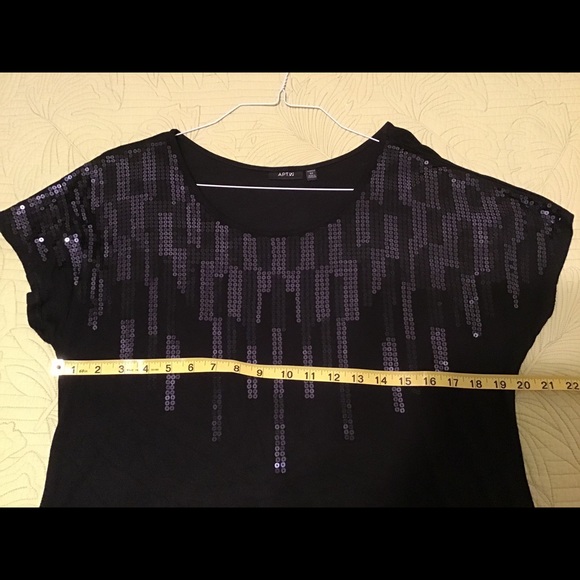 Apt 9 Sequined Tee 0X (Fits 16-18) - Picture 2 of 3